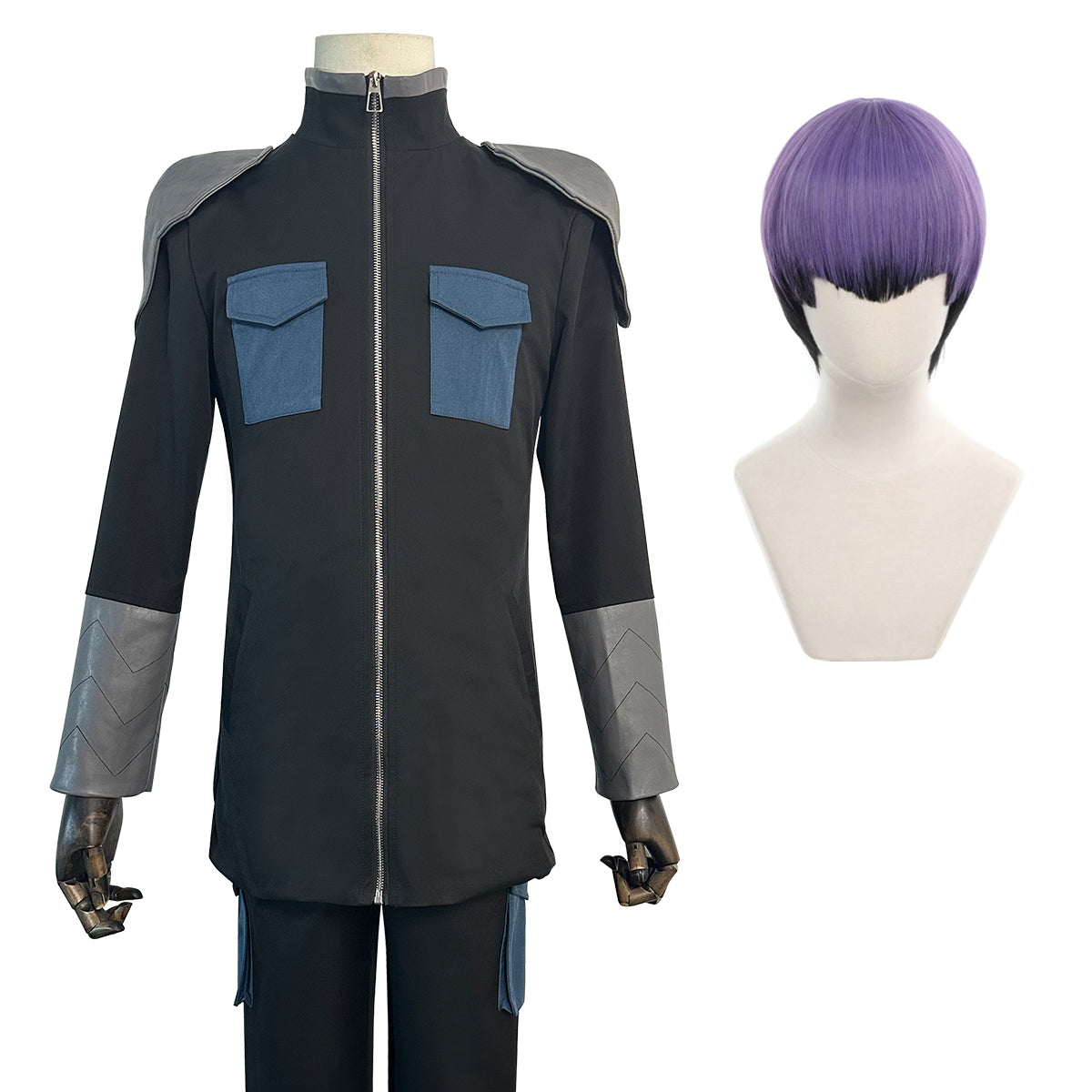 YOO Kaiju No. 8 Anime Kafka Hibino Soshiro Hoshina Cosplay Costume Wig Monster Sweeper Company Uniform Coat T-shirt Pants Cos Convention thumbnail 4