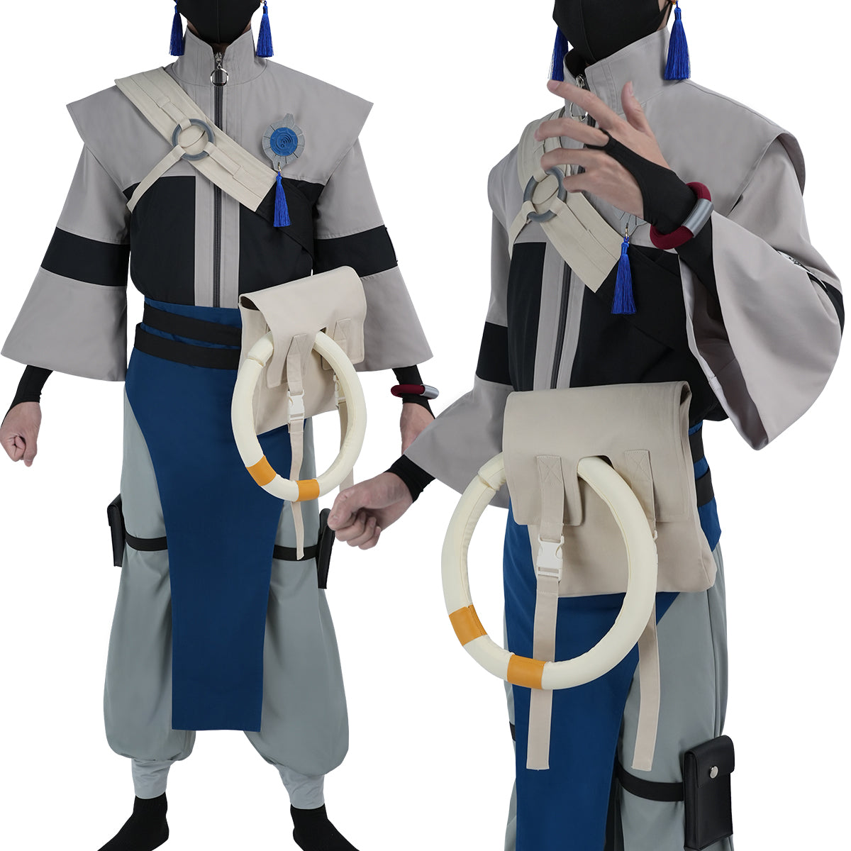 YOO Gachiakuta Anime Zanka Cosplay Costume Wig Convention Halloween Christmas Embroidery Jacket Pants Bag thumbnail 5