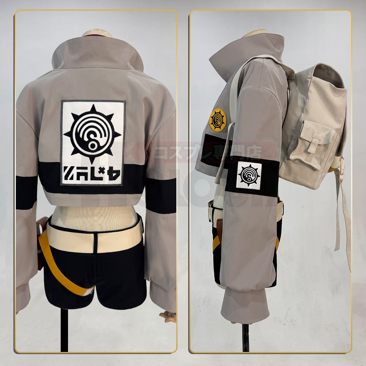 YOO Gachiakuta Anime Riyo Cosplay Costume Convention Halloween Christmas Embroidery Top Vest Short Backpack Waist Bag thumbnail 13