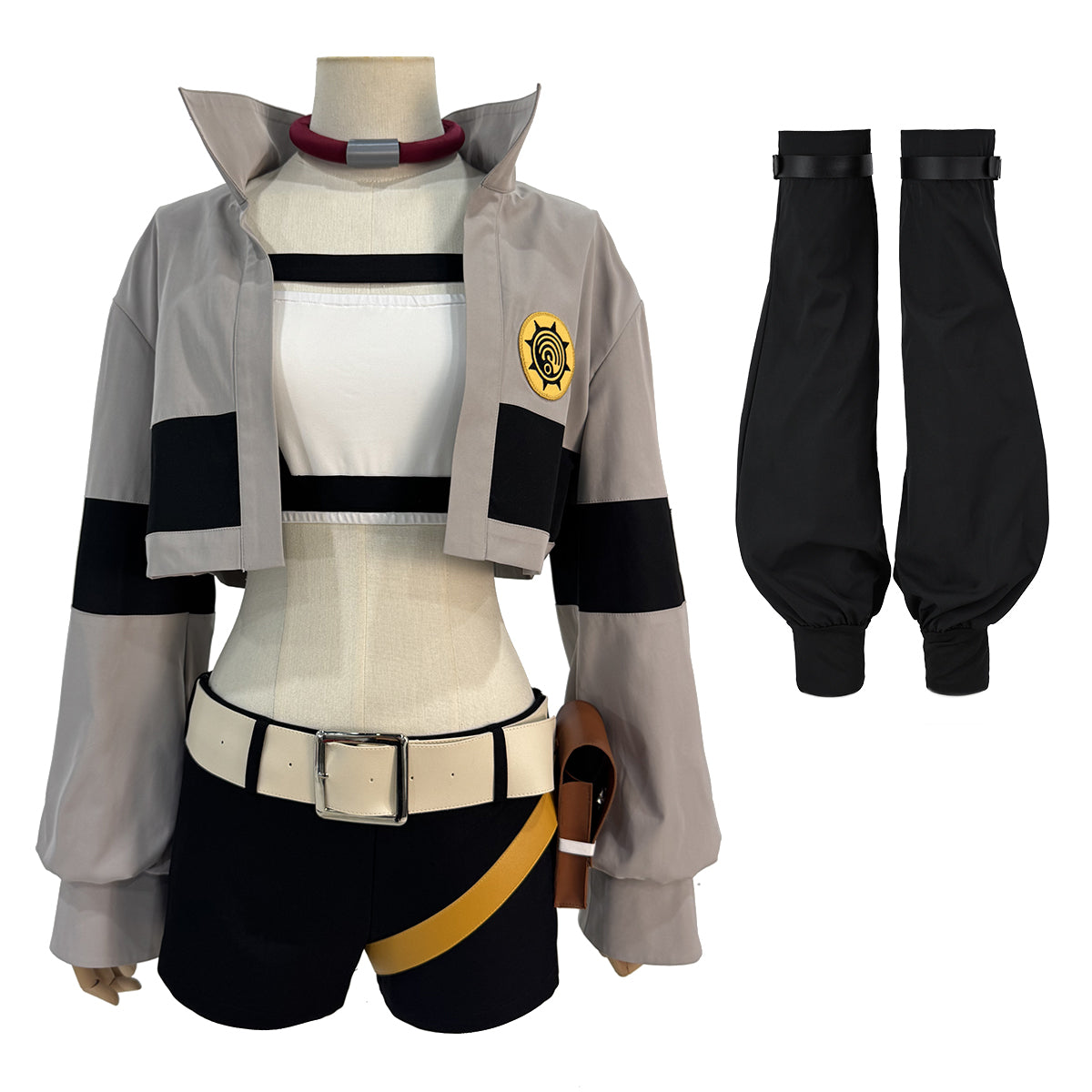 YOO Gachiakuta Anime Riyo Cosplay Costume Convention Halloween Christmas Embroidery Top Vest Short Backpack Waist Bag thumbnail 3