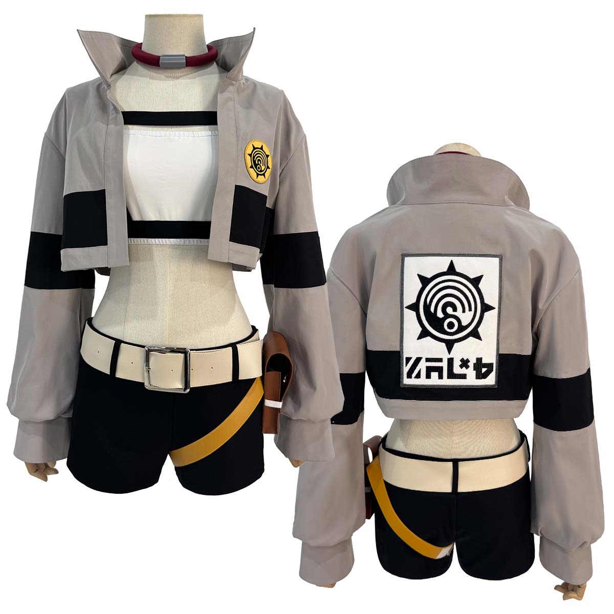 YOO Gachiakuta Anime Riyo Cosplay Costume Convention Halloween Christmas Embroidery Top Vest Short Backpack Waist Bag thumbnail 5