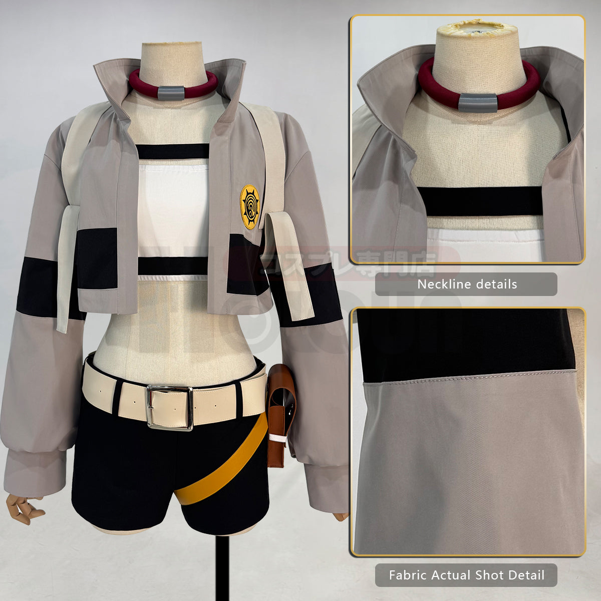 YOO Gachiakuta Anime Riyo Cosplay Costume Convention Halloween Christmas Embroidery Top Vest Short Backpack Waist Bag thumbnail 8