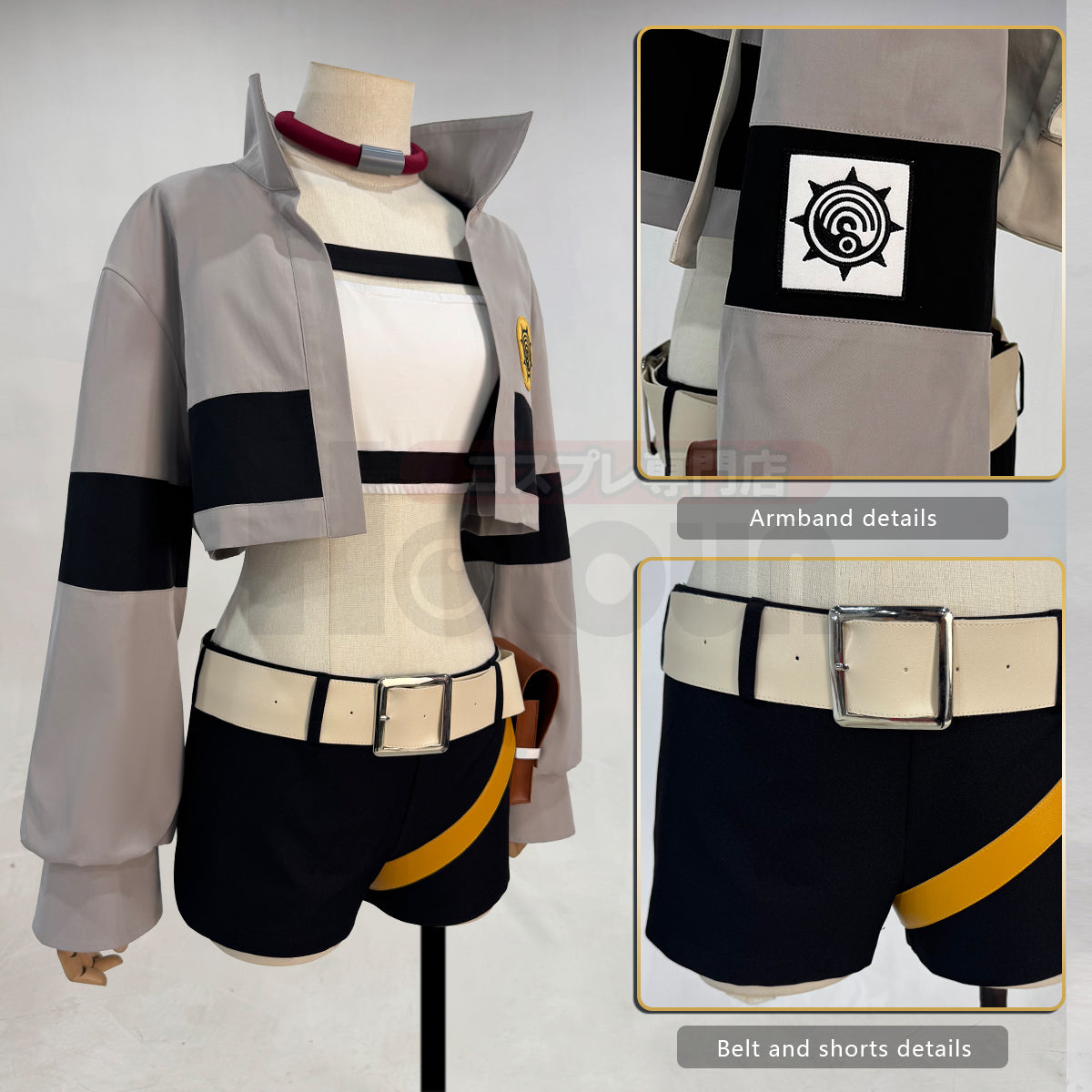 YOO Gachiakuta Anime Riyo Cosplay Costume Convention Halloween Christmas Embroidery Top Vest Short Backpack Waist Bag thumbnail 9