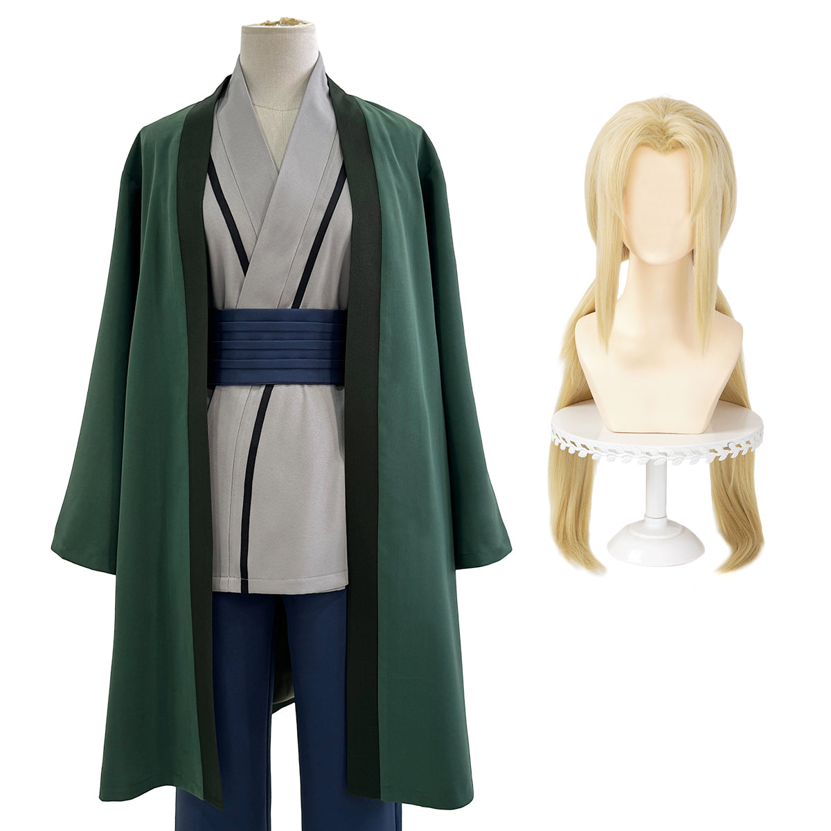 YOO Anime Tsunade Cosplay Costume Wig Embroidery Haori Top Pants Belt Halloween Christmas Gift Cos Convention thumbnail 3
